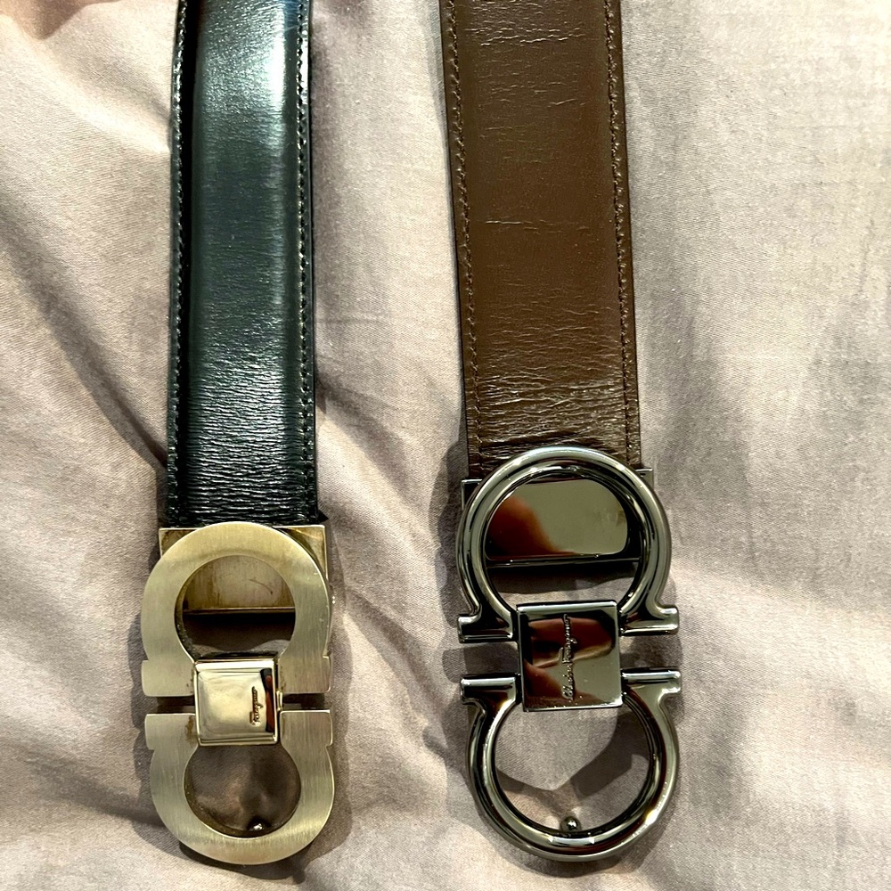 Two Salvatore Ferragamo Authentic belts. Can be sold separately upon request